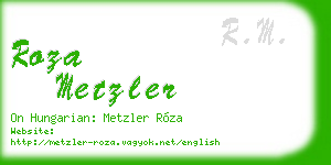 roza metzler business card